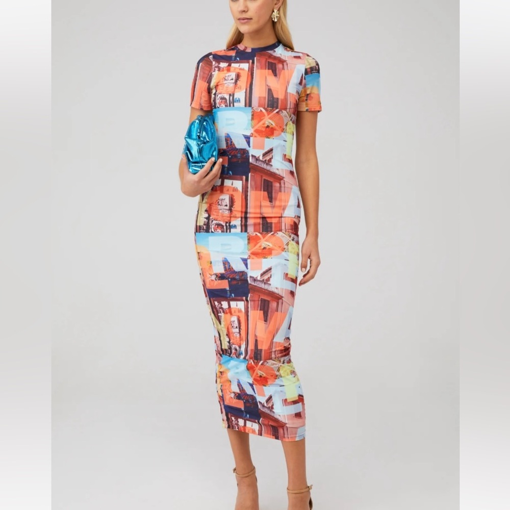 Peppermayo Into the City Mesh Maxi Dress